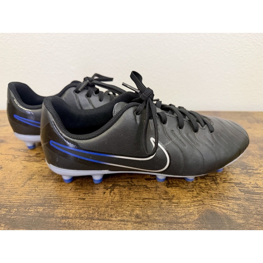 Nike Legend 6Y Club Mens Cleats Black Bright Blue Lace-Up Soccer Cleat - Picture 5 of 8